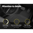 Weisshorn Car Rubber Floor Mats Front and Rear Fits Tesla Model Y 2021-2022