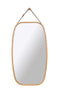 CARLA HOME Hanging Full LengthWall Mirror - Solid Bamboo Frame and Adjustable Leather Strap for Bathroom and Bedroom