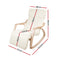 Artiss Fabric Rocking Armchair with Adjustable Footrest - Beige