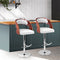 Artiss 2x Wooden Bar Stools Bar Stool Kitchen Dining Chairs Gas Lift Bella White