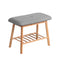 Artiss Shoe Rack Seat Bench Chair Shelf Organisers Bamboo Grey
