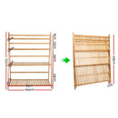Artiss Bamboo Wooden Ladder Shelf Plant Stand Foldable