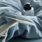 Cosy Club Washed Cotton Quilt Set Blue Double