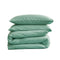 Cosy Club Duvet Cover Quilt Set Flat Cover Pillow Case Essential Green King