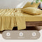 Cosy Club Washed Cotton Sheet Set Queen Yellow