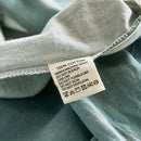 Cosy Club Washed Cotton Sheet Set Green Blue Single