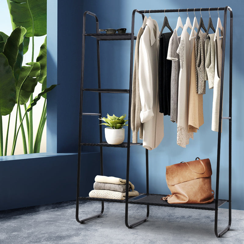 Portable Clothes Rack Garment Hanging Stand Closet Storage Organiser Shelf Home
