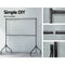 Set of 2 Clothes Racks Metal Garment Display Rolling Double Rails Hanger Airer Stand