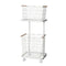 2 Tier Wire Storage Shelf Laundry Basket Hamper Metal Clothes Rack Shelves Trolley Organiser