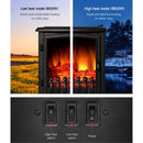 Devanti Electric Fireplace Wood Heater Portable Fire Log Flame Effect Winter Warm 1800W
