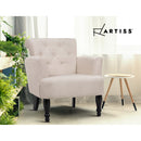 Artiss French Lorraine Chair Retro Wing - Taupe