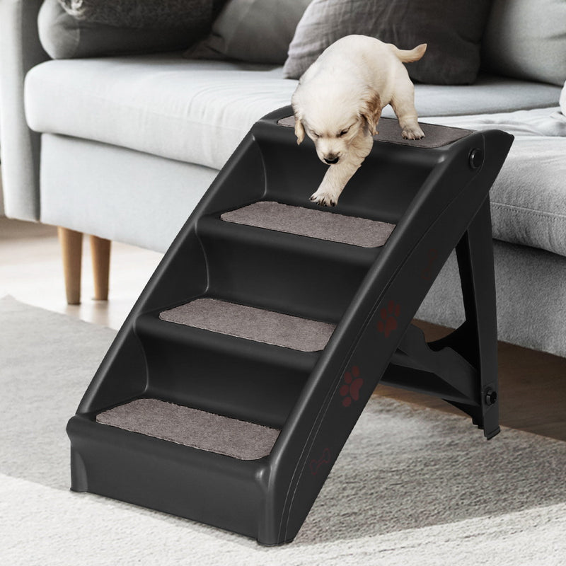 i.Pet Dog Ramp For Bed Sofa Car Pet Steps Stairs Ladder Indoor Foldable Portable