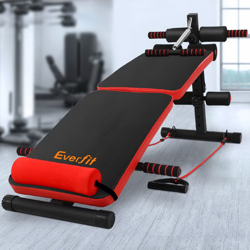 Everfit Adjustable Sit Up Bench Press Weight Gym Home Exercise Fitness Decline