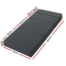 Giselle Bedding Folding Mattress Foldable Portable Bed Floor Mat Camping Pad