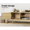 Artiss TV Cabinet Entertainment Unit Storage Cabinets Rattan Wooden 180CM