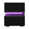 Artiss Bedside Table 2 Drawers RGB LED Side Nightstand High Gloss Cabinet Black