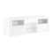Artiss TV Cabinet Entertainment Unit Stand RGB LED Gloss Furniture 145cm White