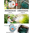 Greenfingers Retractable Hose Reel 20M Garden Water Brass Spray Gun Auto Rewind