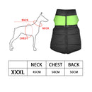 PaWz Dog Winter Jacket Padded Waterproof Pet Clothes Windbreaker Vest 3XL Green