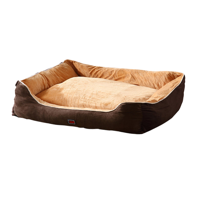 PaWz Pet Bed Mattress Dog Cat Pad Mat Puppy Cushion Soft Warm Washable XL Brown