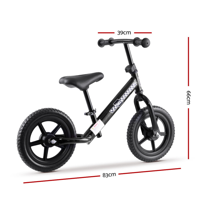 Rigo Kids Balance Bike Ride On Toys Push Bicycle Wheels Toddler Baby 12" Bikes Black