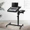Artiss Laptop Table Desk Adjustable Stand With Fan - Black