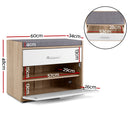 Artiss Shoe Cabinet Bench Shoes Storage Organiser Rack Fabric Seat Wooden Cupboard Up to 8 pairs