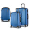 Wanderlite 3 Piece Lightweight Hard Suit Case Luggage Blue