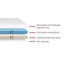 Giselle Bedding Single Size Dual Layer Cool Gel Memory Foam Topper
