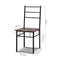 Artiss Metal Table and Chairs - Walnut & Black