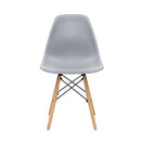 Artiss Set of 4 Retro Dining DSW Chairs Kitchen Cafe Beech Wood Legs Grey