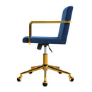 Caraway Velvet Office Chair Royal Blue