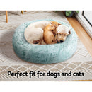 i.Pet Pet bed Dog Cat Calming Pet bed Small 60cm Teal Sleeping Comfy Cave Washable
