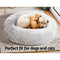 i.Pet Pet bed Dog Cat Calming Pet bed Medium 75cm White Sleeping Comfy Cave Washable