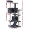 i.Pet Cat Tree 134cm Trees Scratching Post Scratcher Tower Condo House Furniture Wood Grey