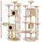 i.Pet Cat Tree 203cm Trees Scratching Post Scratcher Tower Condo House Furniture Wood Beige