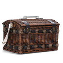 Alfresco 4 Person Picnic Basket Wicker Baskets Outdoor Insulated Gift Blanket