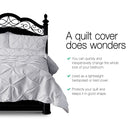 Giselle Bedding Queen Size Quilt Cover Set - Grey