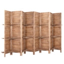 Artiss Room Divider Screen 8 Panel Privacy Dividers Shelf Wooden Timber Stand
