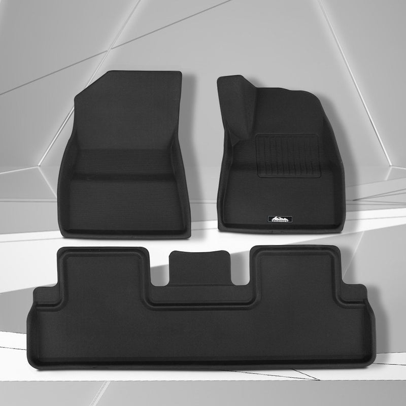 Weisshorn Car Rubber Floor Mats Front and Rear For Tesla Model 3 2021-2022