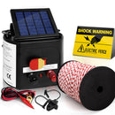Giantz Electric Fence Energiser 3km Solar Powered Energizer Charger + 500m Tape