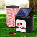 Giantz Electric Fence Energiser 8km Solar Powered Charger + 500m Polytape Rope