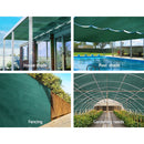 Instahut 3.66x30m 50% UV Shade Cloth Shadecloth Sail Garden Mesh Roll Outdoor Green