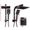 Cefito WELS 8'' Rain Shower Head Mixer Square Handheld High Pressure Wall Black
