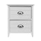Artiss 2x Bedside Table Nightstands 2 Drawers Storage Cabinet Bedroom Side White