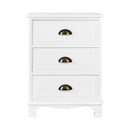 Artiss Vintage Bedside Table Chest Storage Cabinet Nightstand White
