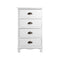Artiss Vintage Bedside Table Chest 4 Drawers Storage Cabinet Nightstand White