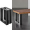 2x Coffee Dining Table Legs Steel Industrial Vintage Bench Metal Box Shape 400MM
