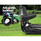 Giantz Tractor Seat with Armrest Forklift Excavator Bulldozer Universal Suspension Backrest Truck Chair black