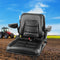 Giantz Tractor Seat with Armrest Forklift Excavator Bulldozer Universal Suspension Backrest Truck Chair black